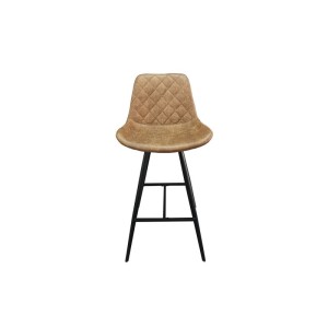 Tabouret de bar style vintage coloris cognac. Collection PALMADE