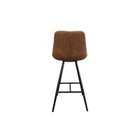 Tabouret de bar style vintage coloris cognac. Collection PALMADE