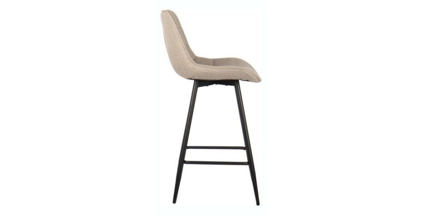 Tabouret de bar style vintage coloris beige. Collection PALMADE