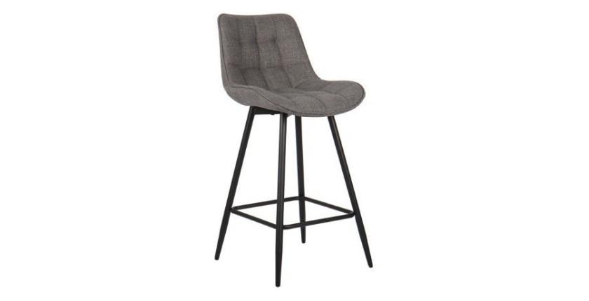 Tabouret de bar style vintage coloris gris clair. Collection PALMADE