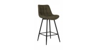 Tabouret de bar style vintage coloris vert. Collection PALMADE