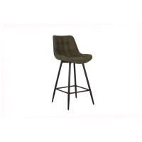 Tabouret de bar style vintage coloris vert. Collection PALMADE