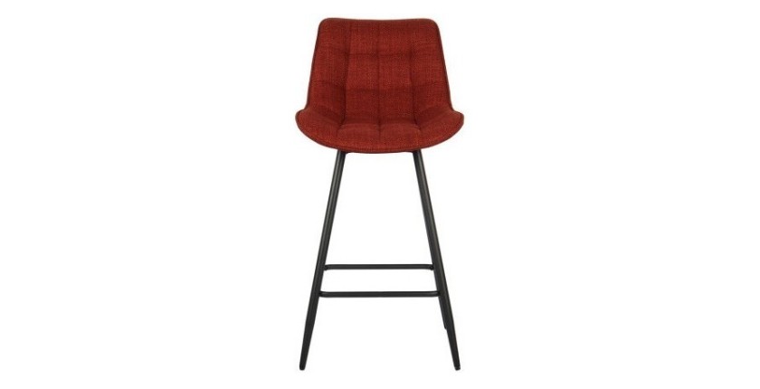 Tabouret de bar style vintage coloris rouge. Collection PALMADE