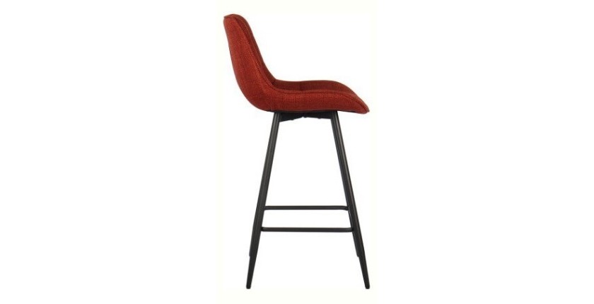 Tabouret de bar style vintage coloris rouge. Collection PALMADE