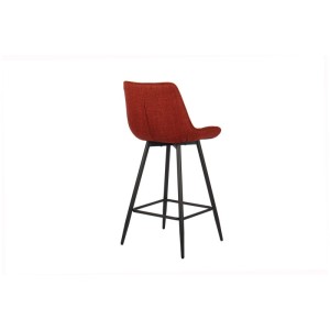 Tabouret de bar style vintage coloris rouge. Collection PALMADE