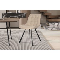 Chaise PALMADE Tissus Beige, dimension L51xH80xP61 cm, idéal pour votre cuisine ou salle à manger