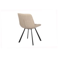 Chaise PALMADE Tissus Beige, dimension L51xH80xP61 cm, idéal pour votre cuisine ou salle à manger