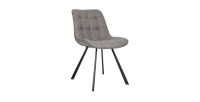 Chaise collection PALMADE Tissus Gris clair, dimension L51xH80xP61 cm, idéal pour votre cuisine ou salle à manger