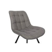 Chaise collection PALMADE Tissus Gris clair, dimension L51xH80xP61 cm, idéal pour votre cuisine ou salle à manger