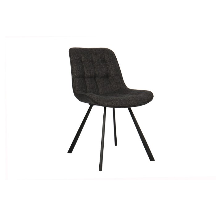 Chaise collection PALMADE Tissus Gris foncé, dimension L51xH80xP61 cm, idéal pour votre cuisine ou salle à manger