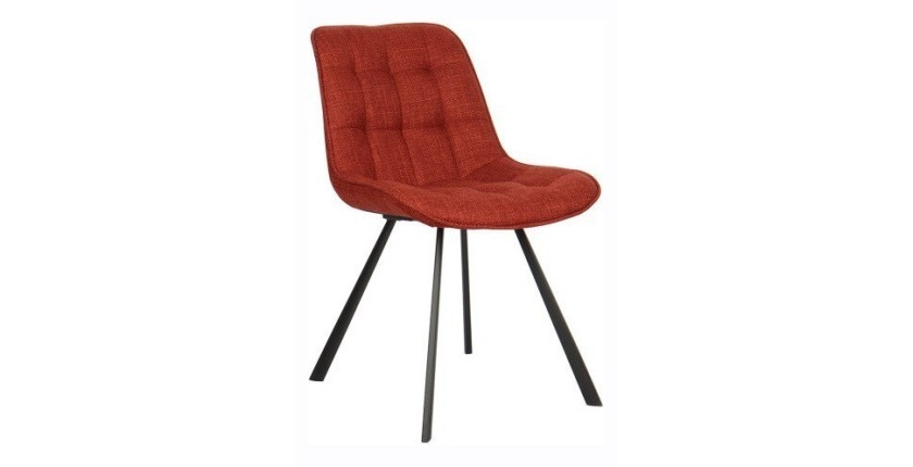 Chaise collection PALMADE Tissus Rouge, dimension L51xH80xP61 cm, idéal pour votre cuisine ou salle à manger