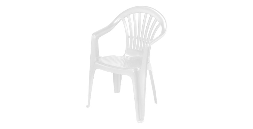 Chaise de jardin blanche 54x52xH79cm