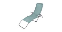 Chaise longue / bain de soleil coloris Bleu gris 185x95x61cm