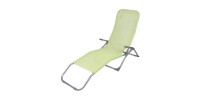 Chaise longue / bain de soleil coloris Jaune anis 185x95x61cm