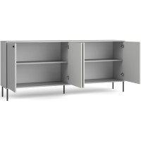 Ensemble de Meubles : Vaisselier, Buffet 4 Portes, Vitrine et Table Extensible 8 personnes - Collection ISIS