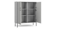 Ensemble de Meubles : Vaisselier, Buffet 4 Portes, Vitrine et Table Extensible 8 personnes - Collection ISIS