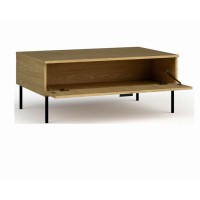 Ensemble meubles salon : Meuble TV 200 cm, table basse, buffet, chêne, collection MONDO