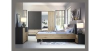 Ensemble de Meubles Chambre MELODY - Armoire, Lit Coffre, Tables de Nuit et Commode