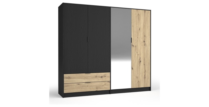 Ensemble de Meubles Chambre MELODY - Armoire, Lit Coffre, Tables de Nuit et Commode