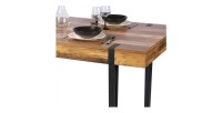 Table LOVY – Coloris bois avec pieds en Métal Noir