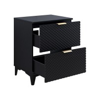 Meuble sous vasque de salle de bain 60cm avec 2 tiroirs collection CHIC coloris noir et doré