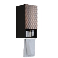 Meuble de salle de bain collection KING – Chêne foncé et noir