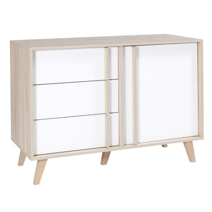 Dressoir 1 deur en 3 laden...