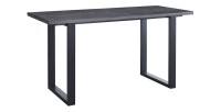 Table à manger haute EDWAR longueur 180cm en décor brun foncé, idéal pour une salle à manger conviviale