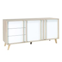 Buffet moyen modèle MALMO Blanc – Design scandinave