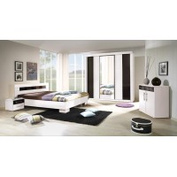 Ensemble meuble de chambre DUBLIN – Lit, chevets et commode