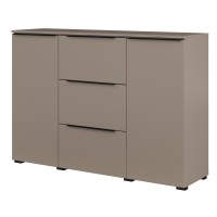 Buffet ALICE 2 portes 3 tiroirs, coloris marron congo