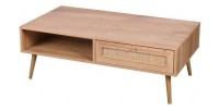 Table basse ALTA chêne clair avec  – Design scandinave et rangement pratique