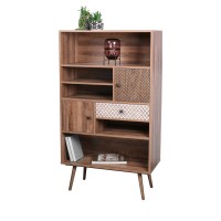 Bibliothèque ALTA coloris chêne clair avec 2 portes et 1 tiroir – Design scandinave et rangement pratique