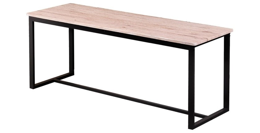 Banc en bois avec structure en métal noir collection DARYL. Style industriel