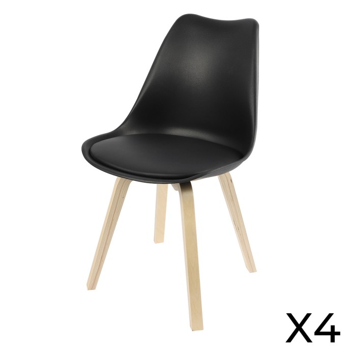 Set van 4 design stoelen...