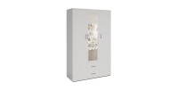 Armoire 3 portes avec miroir TOM – Dimensions H185 x L120 x P52 cm – Coloris blanc – Style design