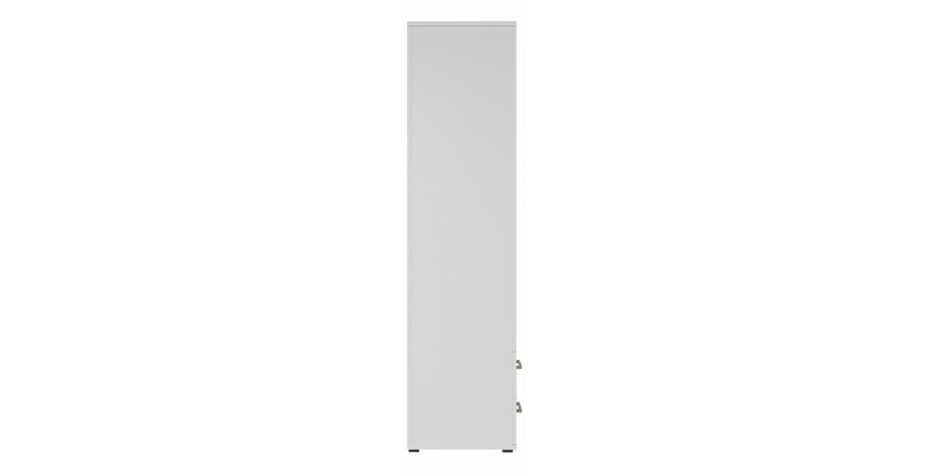 Armoire 2 portes avec miroir TOM – Dimensions H185 x L80 x P52 cm – Coloris blanc – Style design