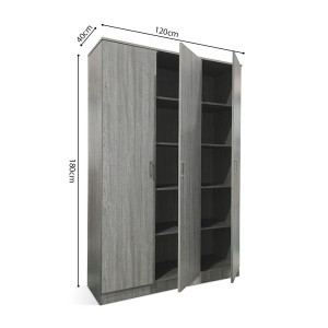 Armoire 3 portes coloris chêne collection REY. Garde Robe idéal pour votre entrée ou votre buanderie