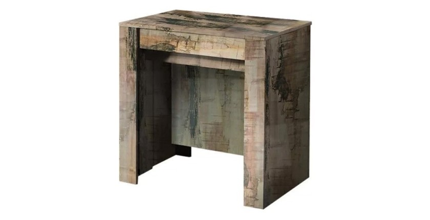 Console extensible, Collection NOSOL, couleur chêne foncé, dimensions 54x78cm