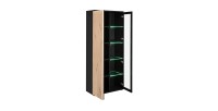 Vitrine haute design collection DEAN – 2 portes avec éclairage LED intégré