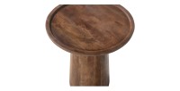 Table d'appoint ronde en bois massif collection JAKARTA - Style ethnique et design - Diamètre 45cm