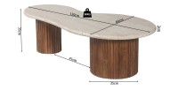 Table basse en bois massif collection DELHI - Style ethnique et design