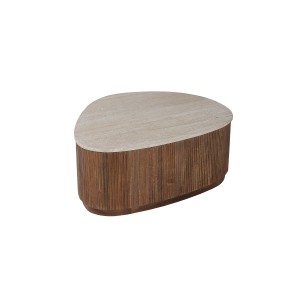 Table basse en bois massif collection DELHI 100cm - Style ethnique et design