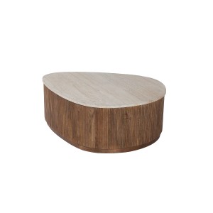 Table basse en bois massif collection DELHI 100cm - Style ethnique et design