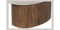 Table basse en bois massif collection DELHI 90cm - Style ethnique et design