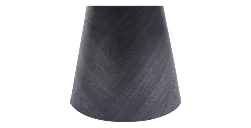 Table basse ronde collection CARLSEN – Décor gris foncé – Bord relevé – D80 x H47 cm