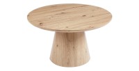 Table basse ronde collection TIGNES – Décor effet pin – D80 x H47 cm