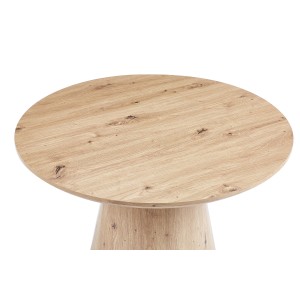 Table basse ronde collection TIGNES – Décor effet pin – D80 x H47 cm